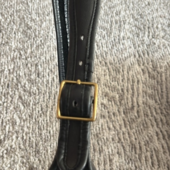 COACH vintage 098-6125 black leather saddle bag - Picture 5 of 7